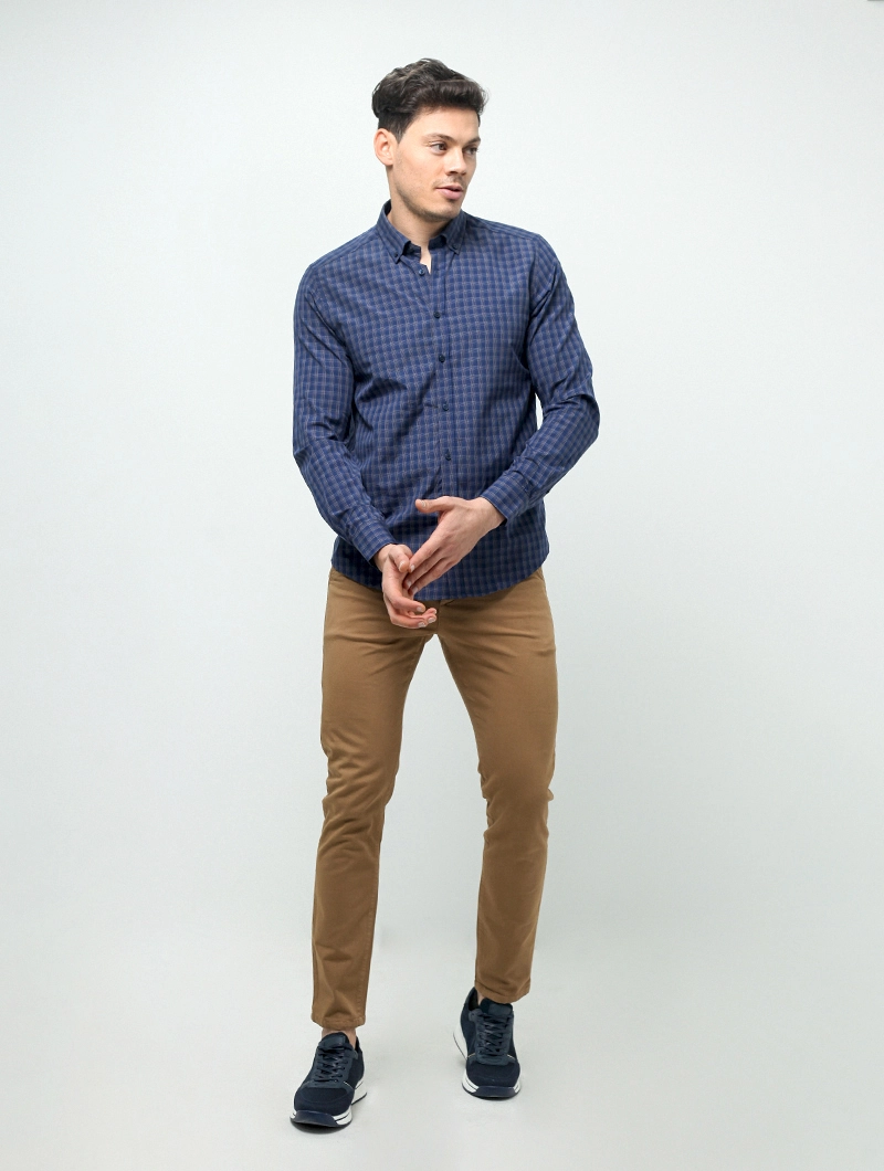 Chemise slim carreaux